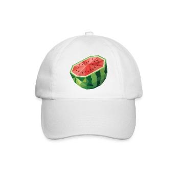 Melone - Cooles Frucht-Logo - Baseballkappe - Weiß/Weiß - Vorne