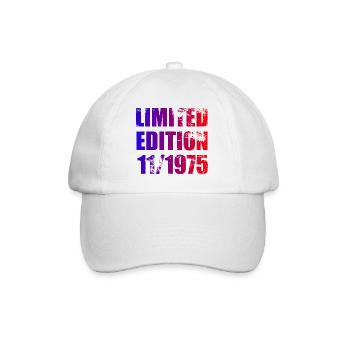 50. Geburtstag Limited Edition 11/1975 - Baseballkappe - Weiß/Weiß - Vorne