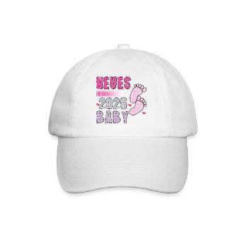 Future maman NOUVEAU BÉBÉ 2026 Drôle - Casquette classique - blanc/blanc - Devant