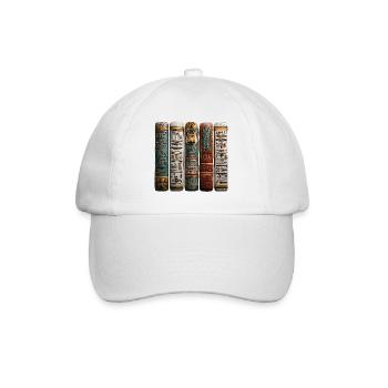 Reading hieroglyphic stelae is a science - Baseball Cap - white/white - Front