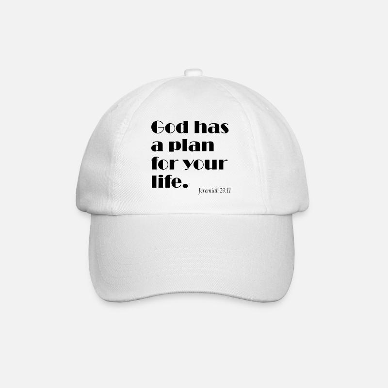 God Has a Plan for Your Life - Gottes Plan - Baseball Cap - white/white