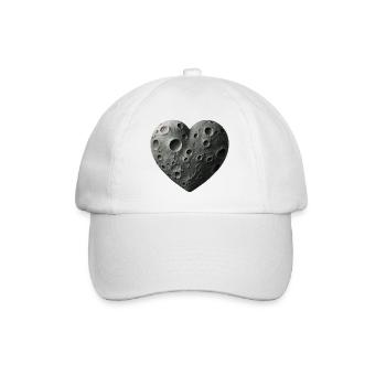 MOON LOVER - peace & love - Casquette classique - blanc/blanc - Devant