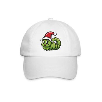Wurm Weihnachten - Baseballkappe - Weiß/Weiß - Vorne