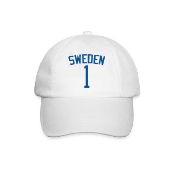 Suède 1 – Design sportif - Casquette classique - blanc/blanc - Devant
