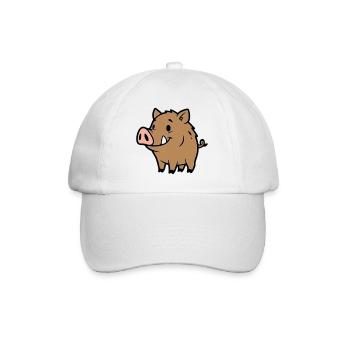 Charme porte-bonheur du doux sanglier sauvage - Casquette classique - blanc/blanc - Devant