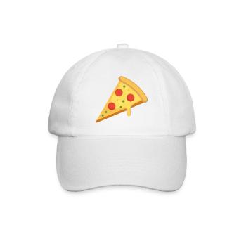 pizza slice - Baseball Cap - white/white - Front