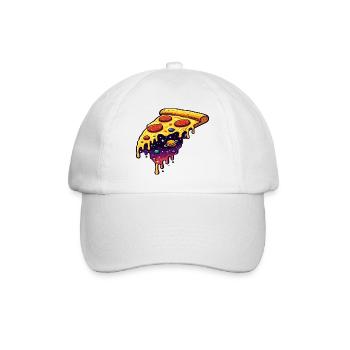 Cosmic pizza slice - Baseball Cap - white/white - Front