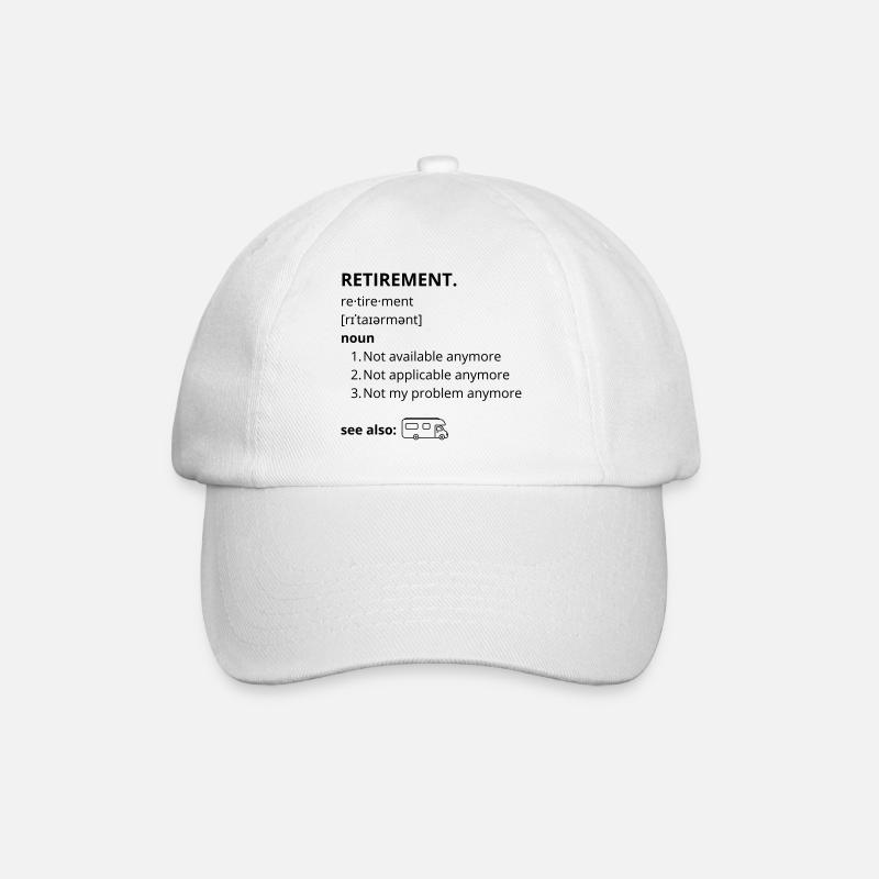 Ruhestand – lustiger Text - Baseballkappe - Weiß/Weiß