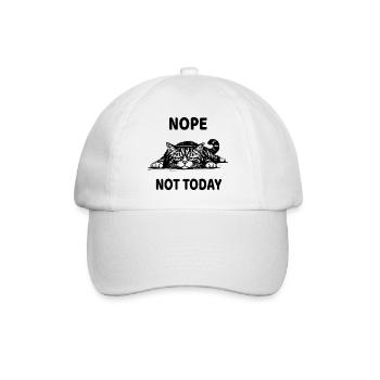 Chat Grognon Nope Not Today Humour Chat Drôle - Baseball Cap - white/white - Front