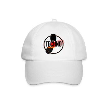 Techno Music Circle Logo - Baseball Cap - white/white - Front