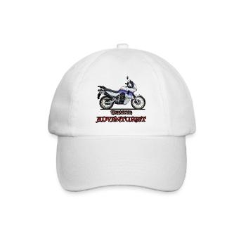 Unleash the Adventurer - Motorcycle Art - Baseball Cap - white/white - Front