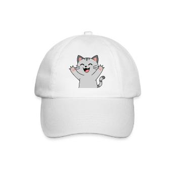 Pattes de chat heureuses Santé (griffes pointues) - Casquette classique - blanc/blanc - Devant
