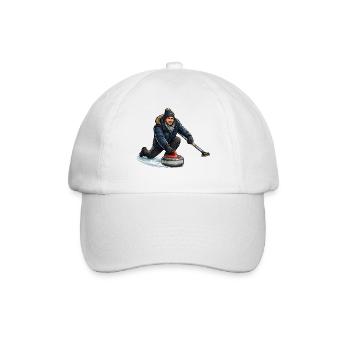 Héros du curling dans le vent de glace - Casquette classique - blanc/blanc - Devant
