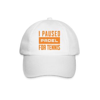 padel_orange - Baseball Cap - white/white - Front