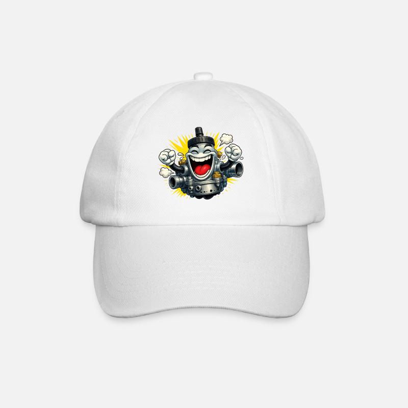 Vergaser Mofa Fun - Baseballkappe - Weiß/Weiß