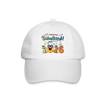 Schoolchild 2026 School Enrollment Back to School Comic - Baseball Cap - white/white - Front