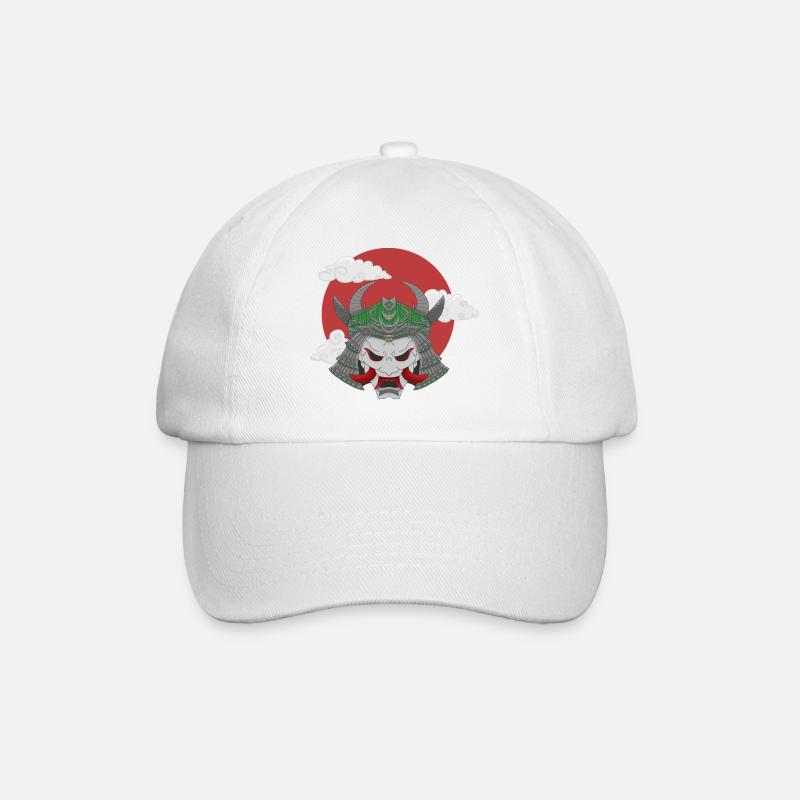 Oni x Samourai Gris Vert - Casquette classique - blanc/blanc