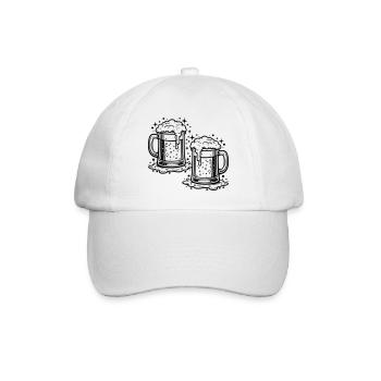 Beer Glass Beer Drinking - Baseball Cap - white/white - Front