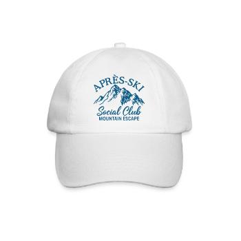 Apres Ski Social Club Mountain Escape Skifahren - Baseballkappe - Weiß/Weiß - Vorne