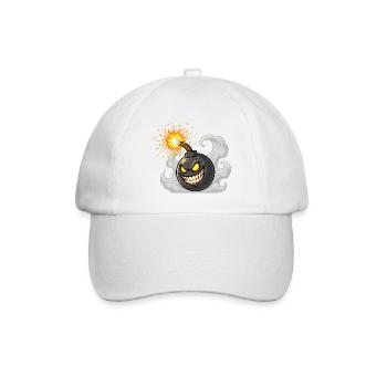 Bombe de dessin animé en colère - Casquette classique - blanc/blanc - Devant