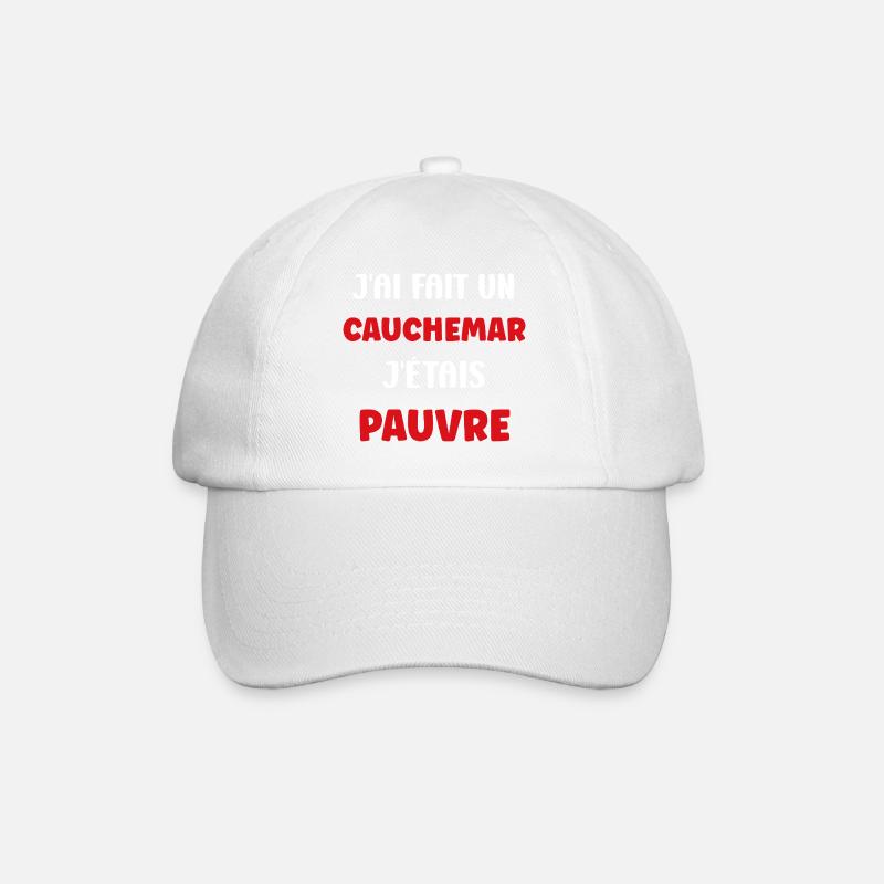 pauvre - Casquette classique - blanc/blanc