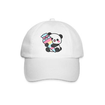 1. Klasse Panda Einschulung Geschenk 2026 - Baseballkappe - Weiß/Weiß - Vorne