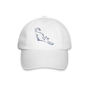 Le chat s’étire - Casquette classique - blanc/blanc - Devant