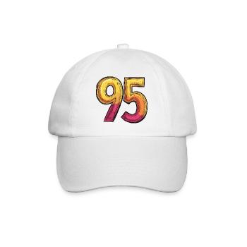Chiffre 95 coloré - Casquette classique - blanc/blanc - Devant
