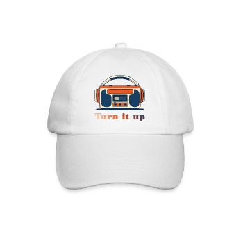 Turn It Up Vintage Radio - Baseball Cap - white/white - Front