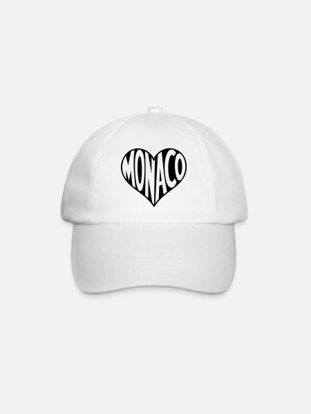 Monaco in the heart - Baseball Cap - white/white