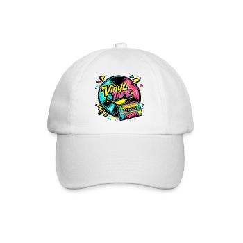 Vinyle & Cassette Néon Rétro - Casquette classique - blanc/blanc - Devant