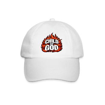 Child Of God Retro Streetwear Flames - Baseball Cap - white/white - Front
