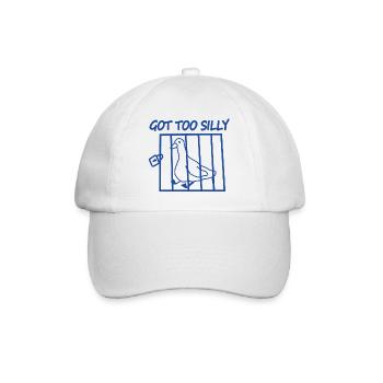 Trop bête d’oiseau dans une cage - Casquette classique - blanc/blanc - Devant