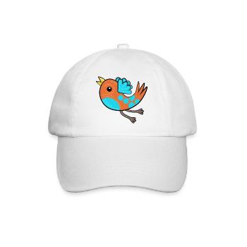 Litte Orange Bird - Baseball Cap - white/white - Front