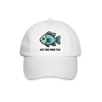 Nur noch ein Geschenk für Fisch-Cartoon-Aquarienliebhaber - Baseballkappe - Weiß/Weiß - Vorne