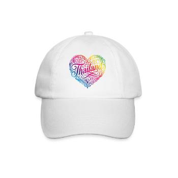 Cœur Thaïlandais Coloré - Casquette classique - blanc/blanc - Devant