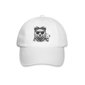 Maman Ours et Bébé - Casquette classique - blanc/blanc - Devant