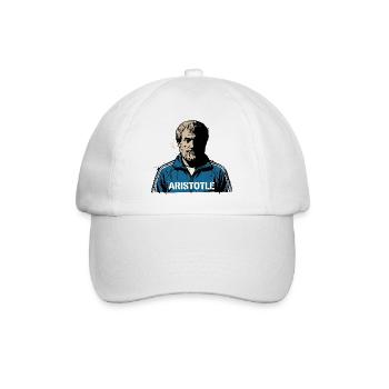 Aristoteles' Straßenkluges Porträt - Baseballkappe - Weiß/Weiß - Vorne