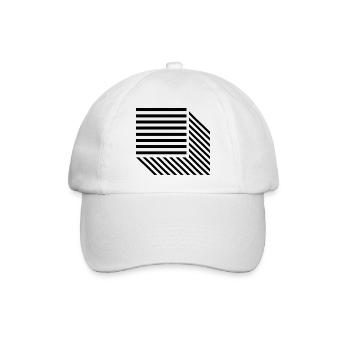 Square Lines design - Baseball Cap - white/white - Front