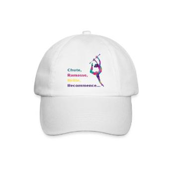 Chute-_Ramasse-_Recommence-- - Casquette classique - blanc/blanc - Devant