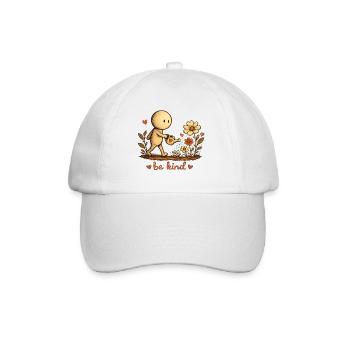 The Little Thought | Be Kind | Floral Shirt - Baseball Cap - white/white - Front