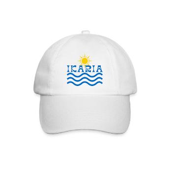 Ikaria Sun & Waves - Baseball Cap - white/white - Front
