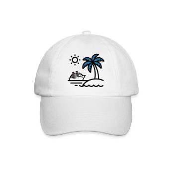Cruise Island Palm Holidays - Baseball Cap - white/white - Front