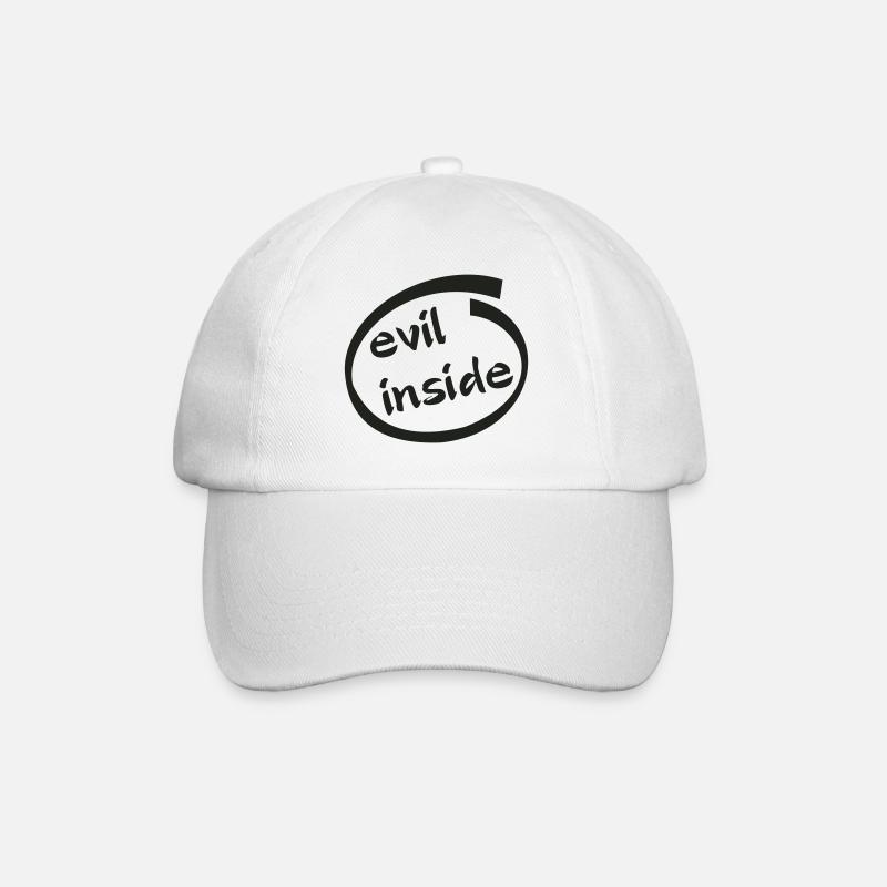 Evil Inside Ring Graphic - Baseballkappe - Weiß/Weiß