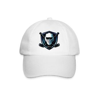 Eishockey Maske Wappen - Baseballkappe - Weiß/Weiß - Vorne