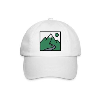 Mountain Landscape Hiking Hiking Mountaineers - Baseball Cap - white/white - Front