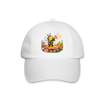 abeille, apiculteur, nid d’abeille, fleurs, insecte des prairies, - Casquette classique - blanc/blanc - Devant