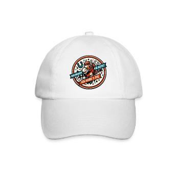 Pony PS Spruch Rund-Design - Baseballkappe - Weiß/Weiß - Vorne