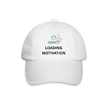 loading motivation - Baseball Cap - white/white - Front