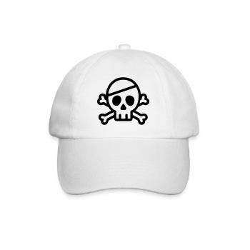 tête de mort - Casquette classique - blanc/blanc - Devant